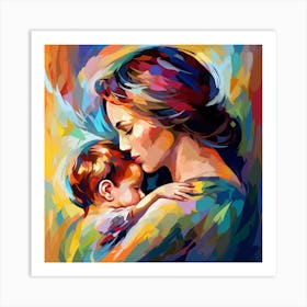 Mother And Child 8 Art Print