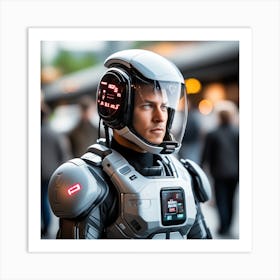 Futuristic Man In Suit 19 Art Print