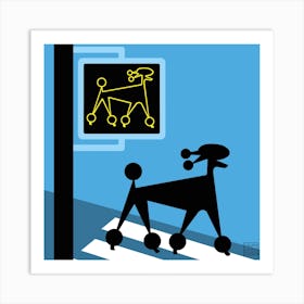 Dog Cross Square Art Print