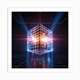 Cube Stock Videos & Royalty-Free Footage Art Print