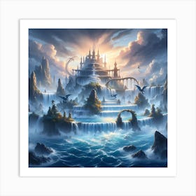 Mythical Waterfall 2 Art Print