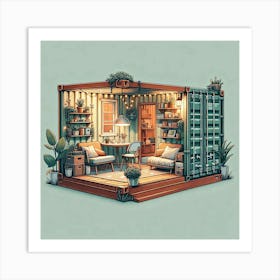 Shipping Container Home 1 Art Print