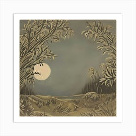 Moonlight In The Woods Art Print