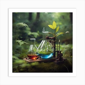 Chemistry In The Forest Art Print