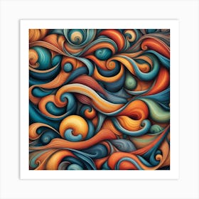 Abstract Swirls Art Print