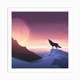 Howling Wolf 1 Art Print