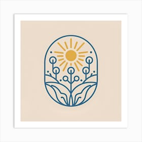 Sun And Plants Art Print