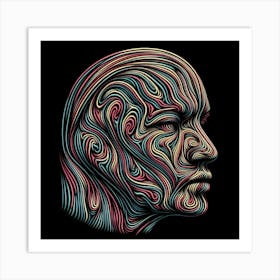 Abstract Head Canvas Print Art Print