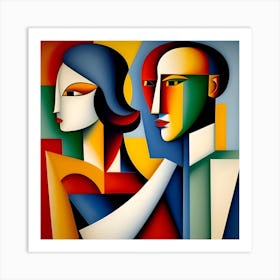 Couple Of Lovers Plastic art Art Print