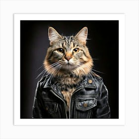 Firefly Dynamic Tabby Cat Rockstar Standing Boldly 92888 Art Print