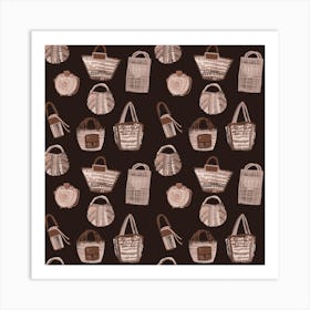 Bags Brown Art Print