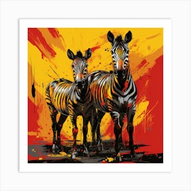 Zebras Art Print