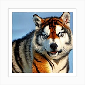 Husky Tiger 3 ( Fromhifitowifi ) Art Print