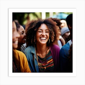 Smile Joy Friendship Unity Diversity Gathering Culture Community Celebration Laughter Con (3) Art Print