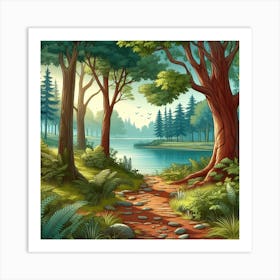 A Walk in the Woods Art Print