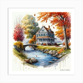 Autumn House Art Print