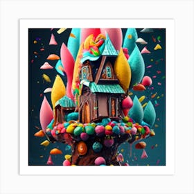 Treehouse of candy 1 Art Print