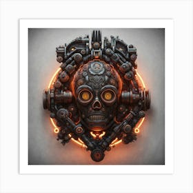 Steampunk Skull Art Print