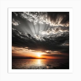 Sunset Over Water 15 Art Print