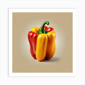 Red And Yellow Pepper 2 Art Print