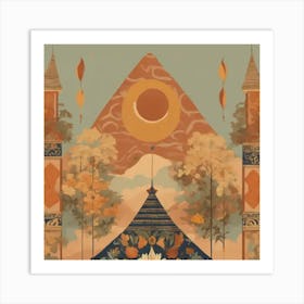 Temple In The Mountains Art Print