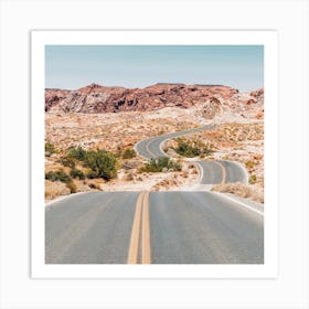 Desert Highway Art Print