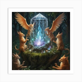 Crystals In The Forest Art Print