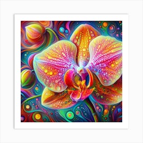 Psychedelic Orchid Art Print