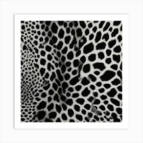 Black And White Leopard Print Art Print