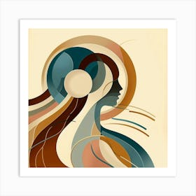 Abstract Woman'S Head Art Print