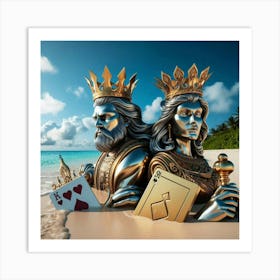 King And Queen Of Hearts Art Print