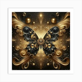 Butterfly Fractal Art 2 Art Print