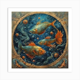 Pisces the fishes Art Print