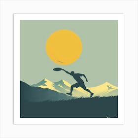 Frisbee Man Art Print