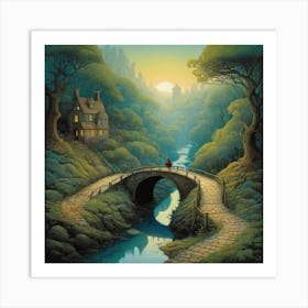 Bridge Over A River 1 Art Print