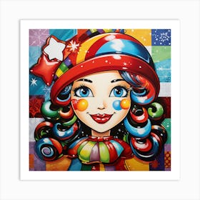 Clown Girl Art Print