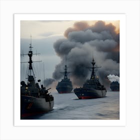 Naval Warfare - Ships at Sea 15 Art Print