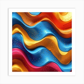 Abstract Wave Pattern 1 Art Print