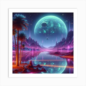 Futuristic Landscape 1 Art Print