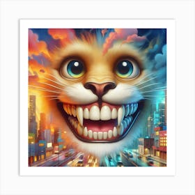 Cat In The City 1 Art Print