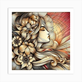 Portrait Of A Woman 6 Art Print