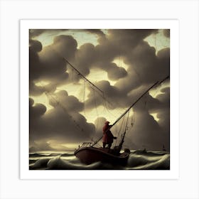 'Fisherman In The Storm' Art Print