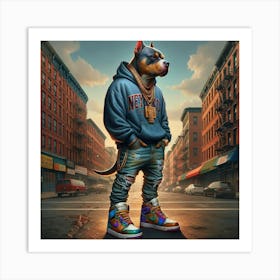 Hip Hop Dog 3 Art Print