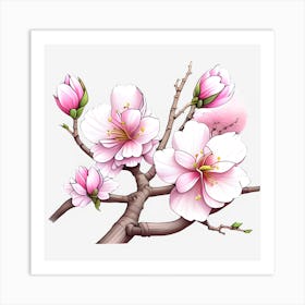 Cherry Blossoms Art Print