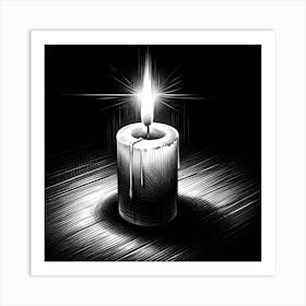 Candle In The Dark Dreamscape Art Print