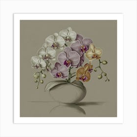 Orchids In A Vase 2 Art Print