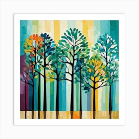 Trees In The Sun 1 Art Print