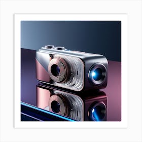 Leonardo Phoenix A Futuristic Surrealist Camera Lies On A Slee 1 Art Print