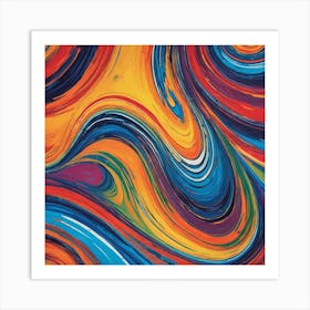 Whirly Abstract Painting Art Print