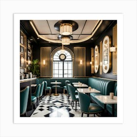 London Restaurant Interior Art Print